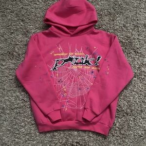 Sp5der Hoodie Pink